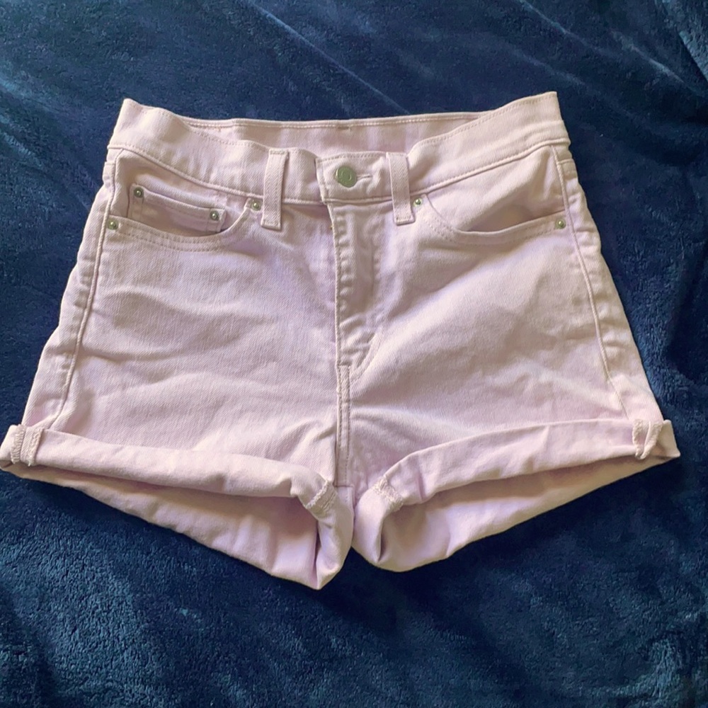 Pink Levi wedgie high waisted shorts
